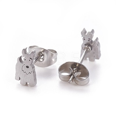 304 Stainless Steel Puppy Jewelry Sets SJEW-F208-06P-1