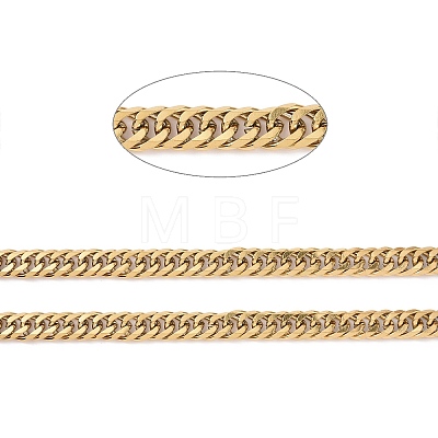 304 Stainless Steel Cuban Link Chains CHS-P007-31G-1