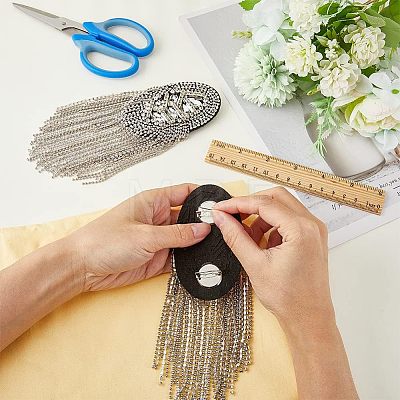 2Pcs Detachable Iron Tassel Epaulettes FIND-FH0005-44P-1