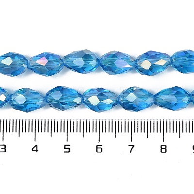 Transparent Electroplate Glass Beads Strands EGLA-N013-T4mm-B17-1