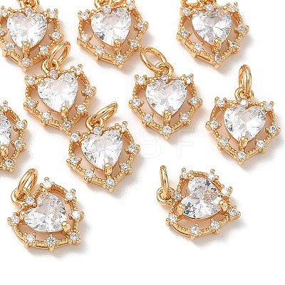 SHEGRACE Valentine's Day Brass Clear Cubic Zirconia Charms XGRQ4G360-688G-1