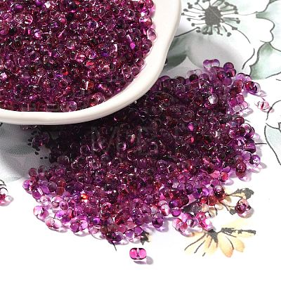 Transparent Baking Paint Glass Seed Beads SEED-A033-06A-14-1