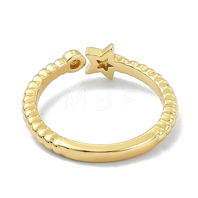 Brass Open Cuff Rings RJEW-B051-58G-1