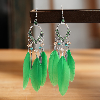 Alloy Rhinestone Teardrop Chandelier Earrings FS-WG764FB-03-1