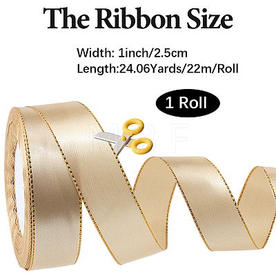 Gold Edged Polyester Ribbon OCOR-WH20018-12B-05-1