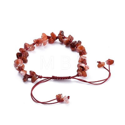 Adjustable Natural & Synthetic Mixed Stone Chip Beads Braided Bead Bracelets BJEW-JB04392-1