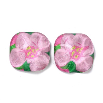 Oil Painting Style Resin Cabochons CRES-P019-01C-1