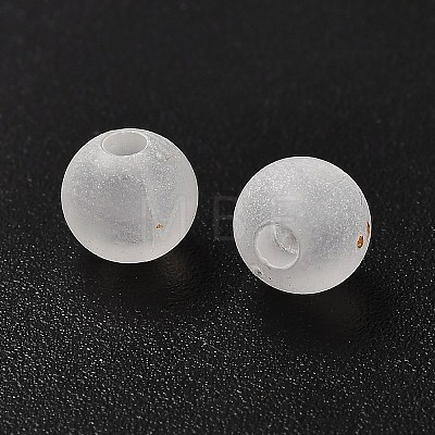 Frosted Transparent Acrylic Beads OACR-F013-12L-1