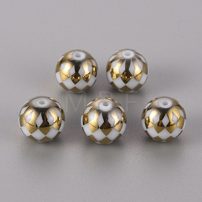 Electroplate Glass Beads EGLA-Q123-013D-1