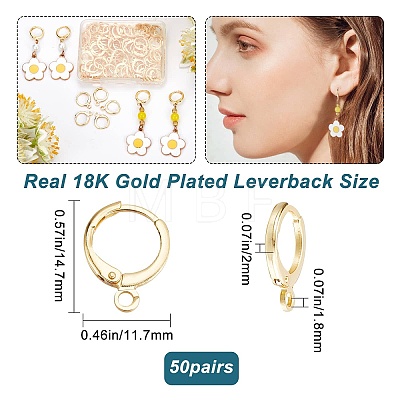 50 Pairs Brass Huggie Hoop Earring Findings KK-CN0001-87-1