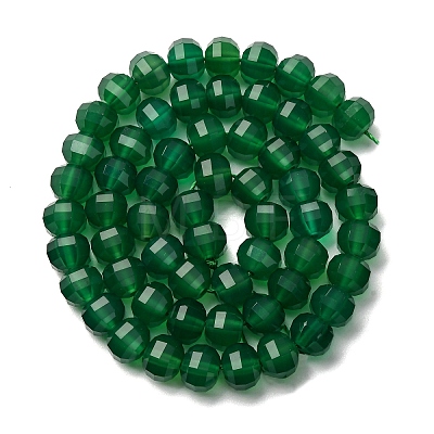Natural Green Onyx Agate Beads Strands G-P587-D16-03-1