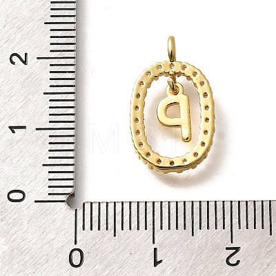 Brass Micro Pave Cubic Zirconia Pendants ZIRC-P123-01G-P01-1