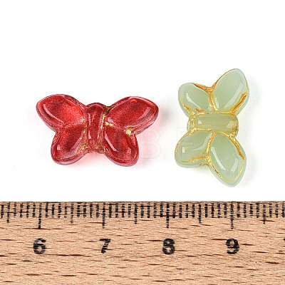 Baking Paint Transparent Glass Beads DGLA-N018-27-1