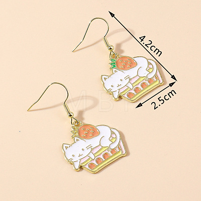 Zinc Alloy Enamel Dangle & Drop Earrings FS-WGC3D93-15-1