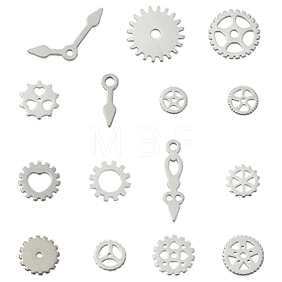 45Pcs 15 Styles 304 Stainless Steel Pendants STAS-CJ0003-68-1