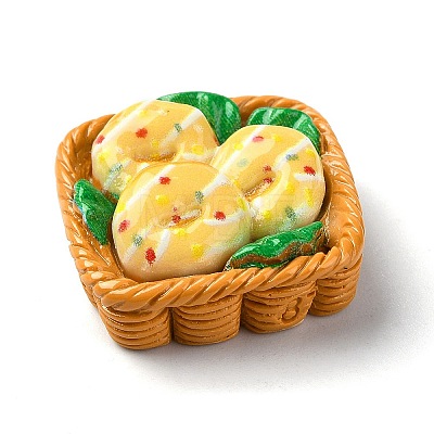 Fried Chip Doughnut Theme Opaque Resin Imitation Food Decoden Cabochons RESI-S392-02B-1