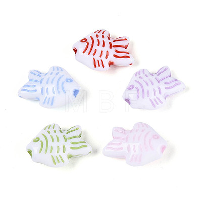 Opaque Acrylic Beads SACR-T017-82M-1