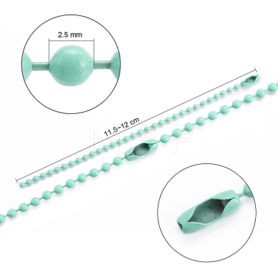 Eco-Friendly Iron Ball Chains with Connectors IFIN-F149-A03-1