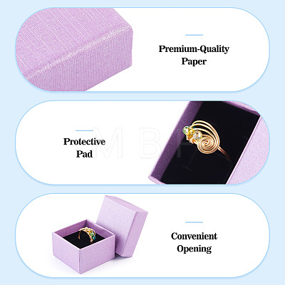 12Pcs Paper Packing Ring Boxes CON-TA0001-42B-1