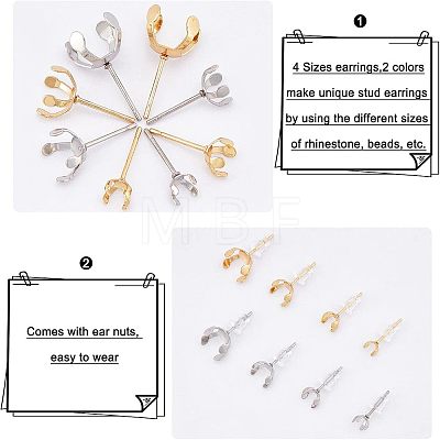 Unicraftale 304 Stainless Steel Stud Earring Findings STAS-UN0021-88-1