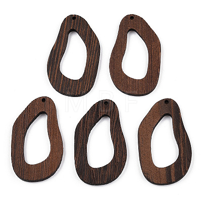 Natural Wenge Wood Big Pendants WOOD-T023-60-1