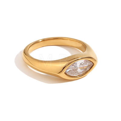 316L Stainless Steel with Cubic Zirconia Finger Rings FS-WGB17C9-06-1