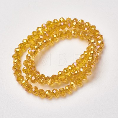 Electroplate Transparent Glass Beads Strands EGLA-A034-T8mm-T13-1
