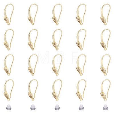 10 Pairs Rack Plating Brass Micro Pave Cubic Zirconia Earrings Hooks FIND-DC0003-48-1