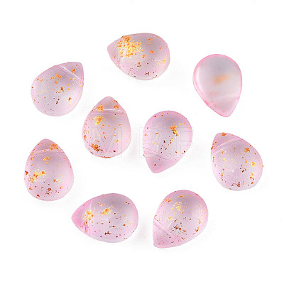 Transparent Spray Painted Glass Beads GLAA-T017-01-A07-1