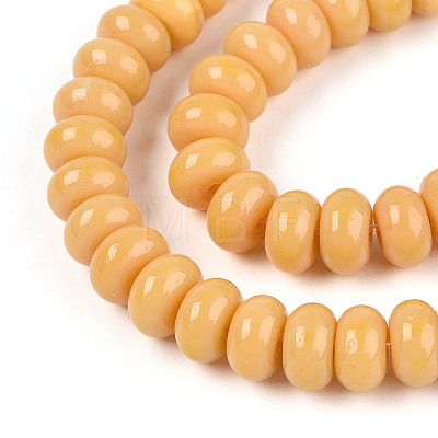Opaque Spray Painted Glass Beads GLAA-ZX008-8mm-18Y-1