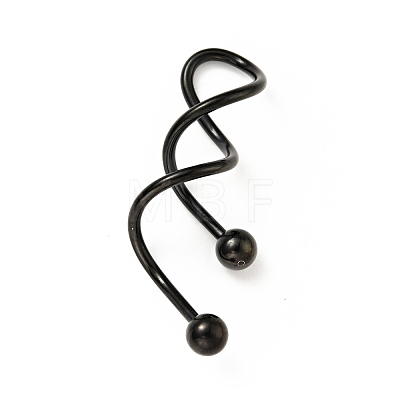 316 Stainless Steel Spiral Barbell AJEW-G042-02EB-1