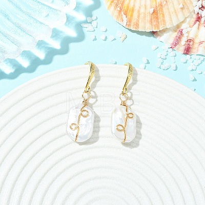 Baroque Natural Keshi Pearl Dangle Earrings EJEW-JE07064-02-1