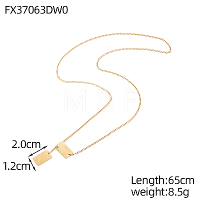 304 Stainless Steel Lariat Necklaces STAS-OY015-61G-1
