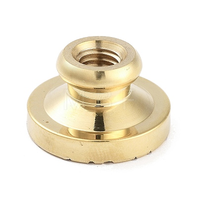 Texture Theme Roung Brass Stamp Head AJEW-M036-06H-G-1