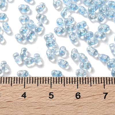 AB Color Plated Glass Seed Beads SEED-L011-06B-10-1