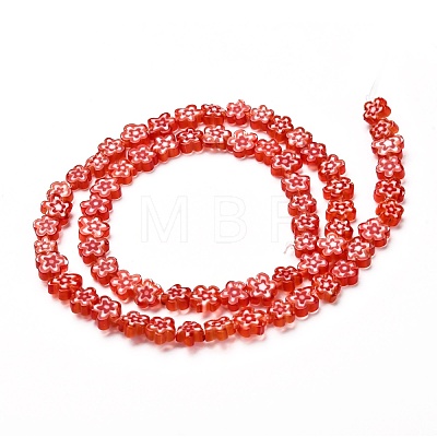 Handmade Millefiori Glass Bead Strands LAMP-J035-8mm-16-1