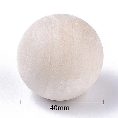 Unfinished Wood Beads X-WOOD-T014-40mm-1