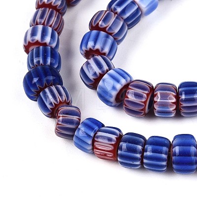 Handmade Millefiori Glass Chevron Beads Strands LAMP-T021-27A-M-1