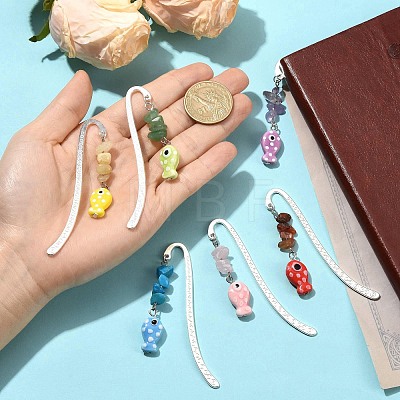 6Pcs Alloy Bookmarks AJEW-FS00005-1
