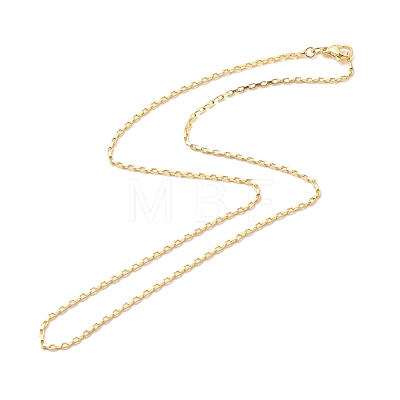 Brass Box Chains Necklace for Women NJEW-P265-37G-1