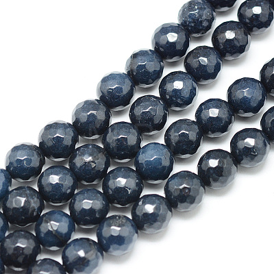 Natural White Jade Bead Strands G-R346-8mm-21-1