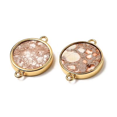 Natural Imperial Jasper Connector Charms G-A294-03A-G-1