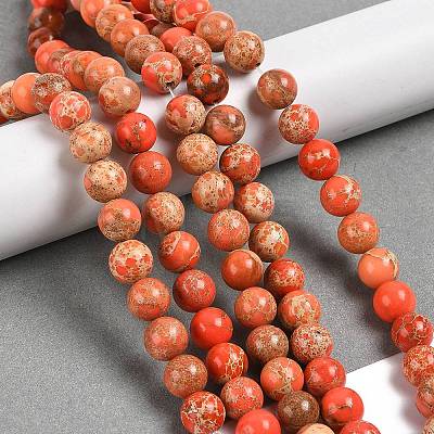 Dyed Natural Regalite/Imperial Jasper/Sea Sediment Jasper Beads Strands G-B124-C01-18-1