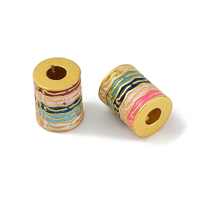 Brass Enamel Beads KK-S393-03-1