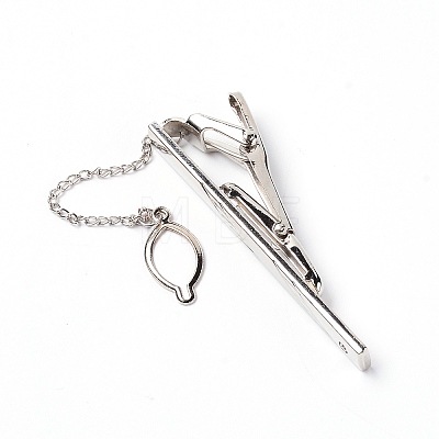 Brass Tie Clips KK-WH0034-86P-1