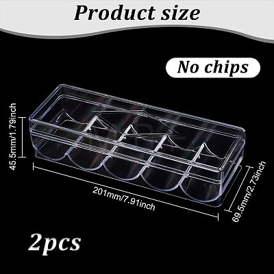 2Pcs Plastic Poker Chip Trays FIND-FG0003-23-1