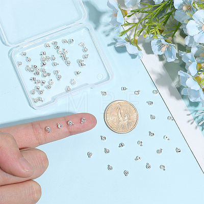 80Pcs 2 Styles Brass Crimp Beads KK-DR0001-63S-1