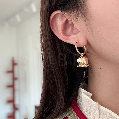 Brass Hoop Earrings for Women WG021FE-01-1