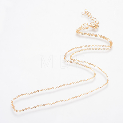 Iron Cable Chains Necklace Making X-MAK-R016-45cm-G-1