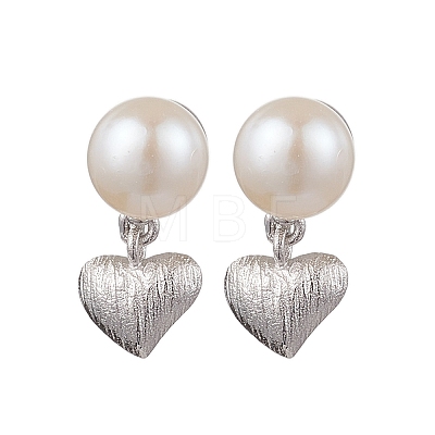 Natural Pearl Ear Studs EJEW-P286-36P-1